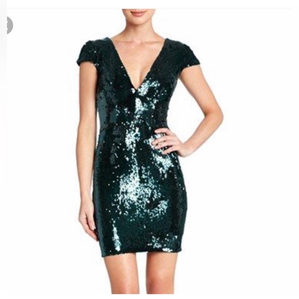 Dress The Population Tabitha Green Dress Small EUC